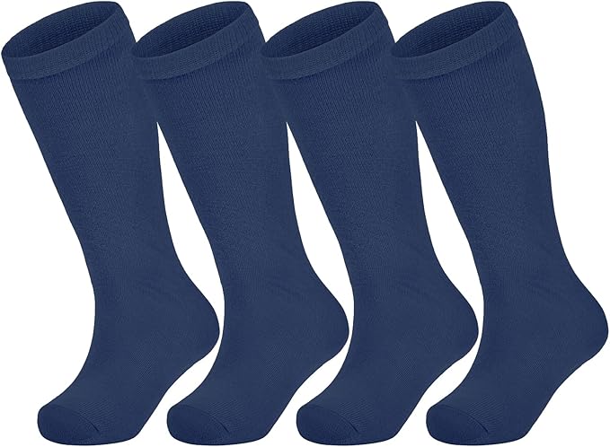 American Trends 2 Pairs Baseball Soccer Socks Youth Boy Girl Kids Toddler Softball Football Tball Socks Knee High Accessories