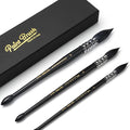 3PCS Squirrel Hair Watercolor Brushes, Fuumuui Professional Mop Round Quill by FUUMUUI