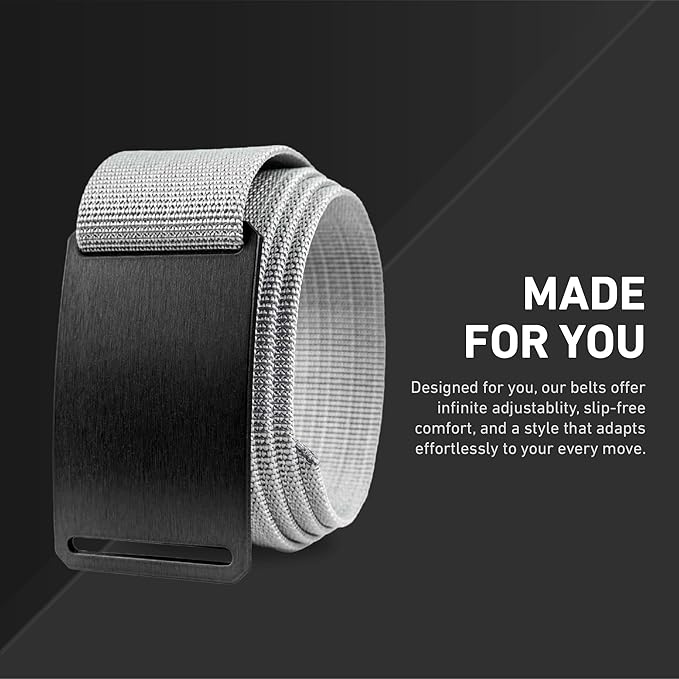 GRIP6 Classic Belt - 1.5-Inch Adjustable Nylon Belts - Versatile Lifestyle and Tactical Belt for Men and Women
