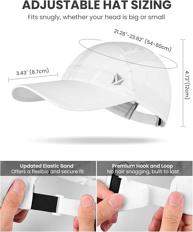 YANIKY Quick-Dry Running Hat for Men & Women Cooling Hat UPF 50+ Thin Baseball Cap Lightweight Breathable Mesh Sport Hats