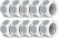 Perco Grey 3-Inch Perforated Circle Dot Sticker Labels — 10 Rolls, 000 Round by Perco