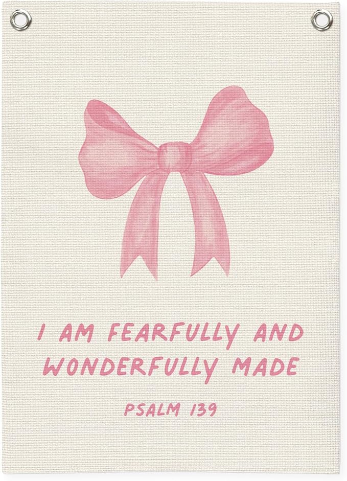 Bible Verses Wall Decor, Christian Wall Art I Am Fearfully And Wonderfully Made by Unknown