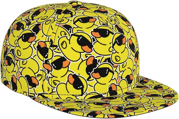 Fashion Snapback Hat for Men Women, Hip Hop Style Baseball Cap Flat Bill Hats Adjustable Trucker Sun Hat