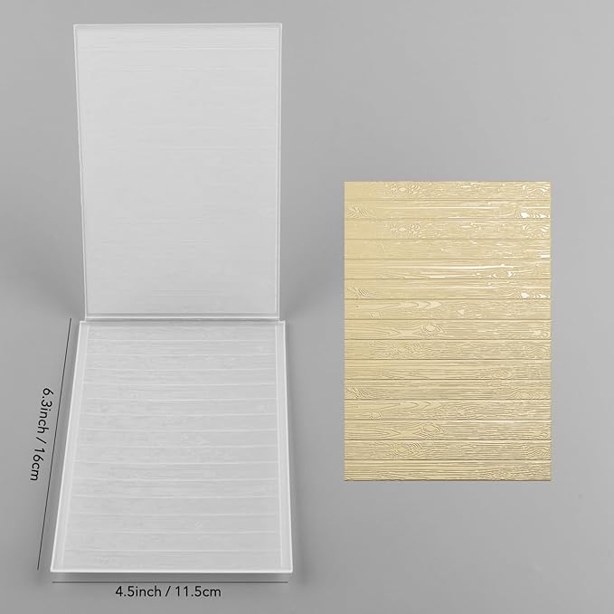 BAOFALI 3D Wood Panel Texture Theme Plastic Embossing Folders DIY Scrapbooking - Image 2