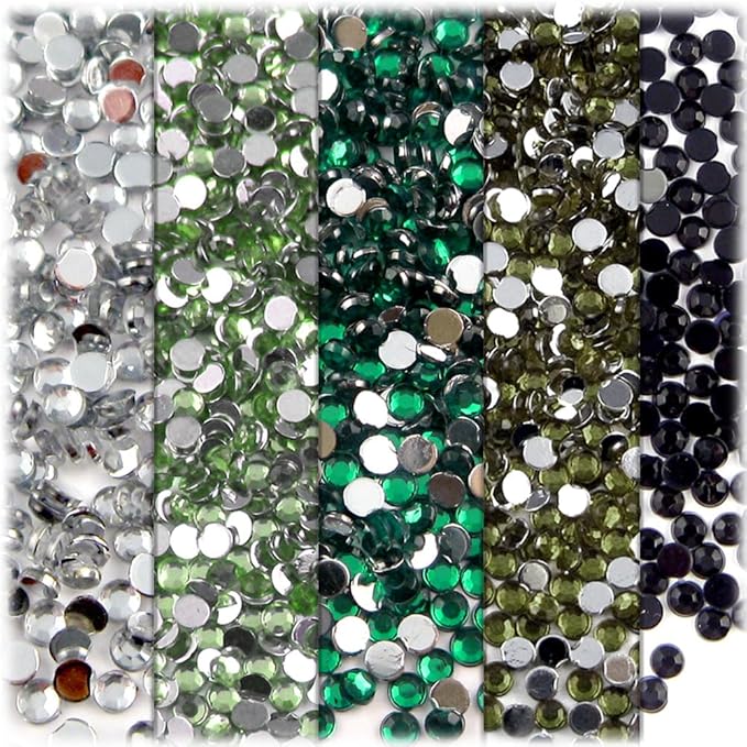 The Crafts Outlet 5-PK Set, Round 3mm Rhinestones - Image 4