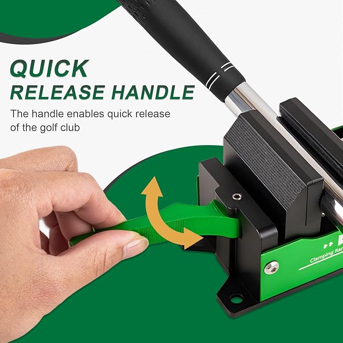 Golf Club Regripping Kit, Aluminum Vise Clamp with Quick Release, Rubber Holder for Irons and Drivers, Home Workshop Shaft Vice Grip Removal Tool