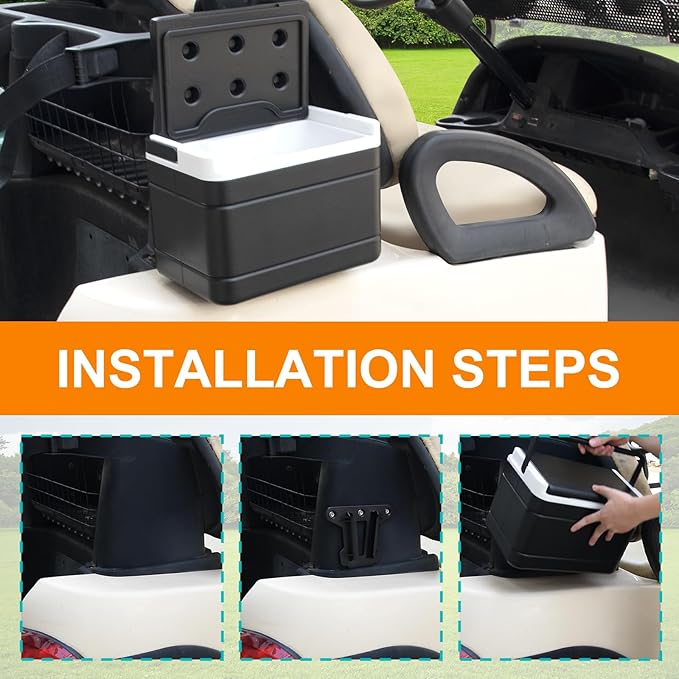 Golf Cart Cooler, Insulated Golf Cart Cooler with Mounting Bracket for Club Car Precedent Tempo and Onward OEM 102588101 103886801, Lightweight & Portable, Easy Installation