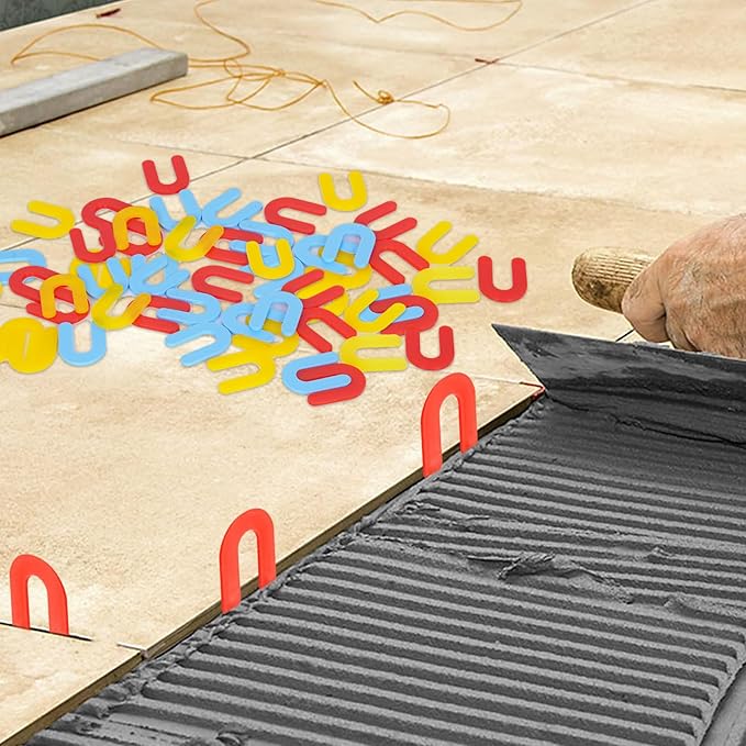 Horseshoe Shim Tile Spacers 1/16 Inch Tile Spacers U Shape Plastic Shims - Image 6