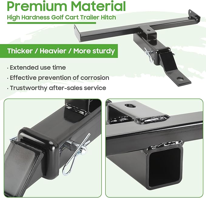 10L0L Golf Cart Bumper Trailer Hitch Suitable for EZGO RXV 2008+ Models,Trailer Hitch Fit for Golf Cart Backseat Footrest