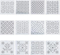 FREEBLOSS Sashiko PET Stencils by FreeandCreativeCraftsArt