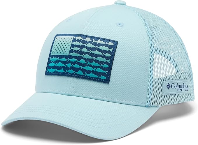 Columbia Womens PFG Fish Flag Snap Back