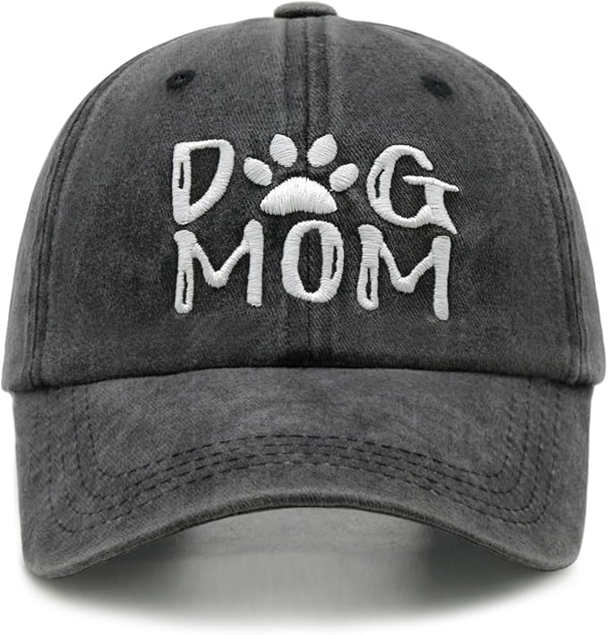 Waldeal Women's Embroidered Dog Mom Hat Adjustable Denim Baseball Cap