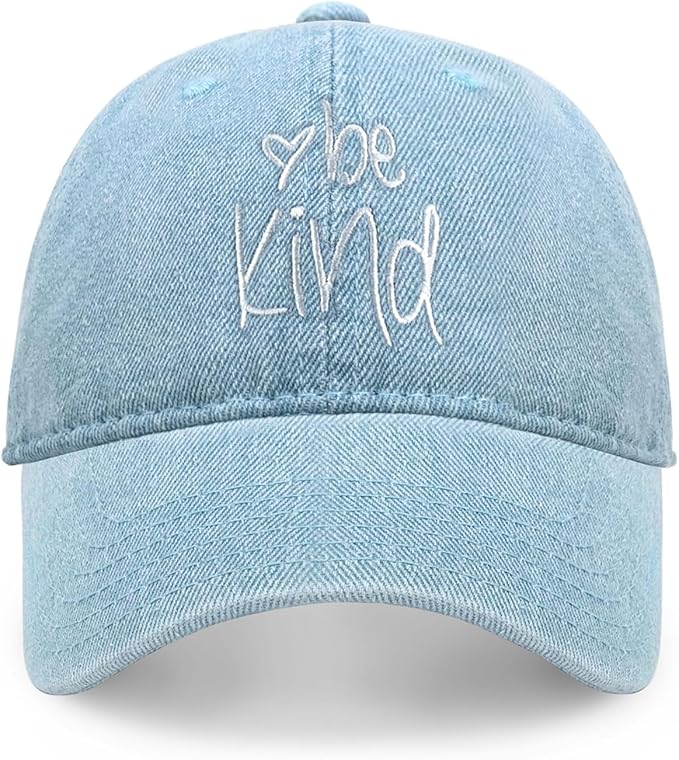 CHOK.LIDS Be Kind Trendy Womens Baseball Cap Unisex Fashion Cotton Polo Style Fun Inspirational Saying Seasonal Headwear