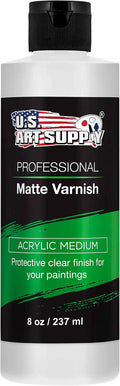 U.S. Art Supply 8 oz Matte Acrylic Varnish by USArtSupply