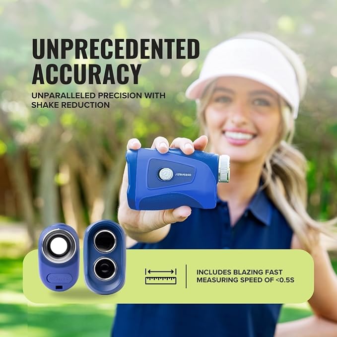 Pro Tour Golf Rangefinder with Slope - Range Finder Golf with Ultra-Strength Magnet - Laser Rangefinder with Slope Technology & Flag Pole Lock Vibration - Golf Range Finder