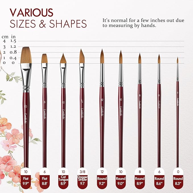 Sable Paint Brushes Professional Watercolor Paintbrushes Set - Image 4