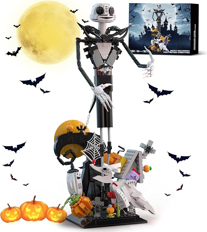 Horror Skull Building Set, Before Christmas Haunted House Building Blocks Set by Loyratche