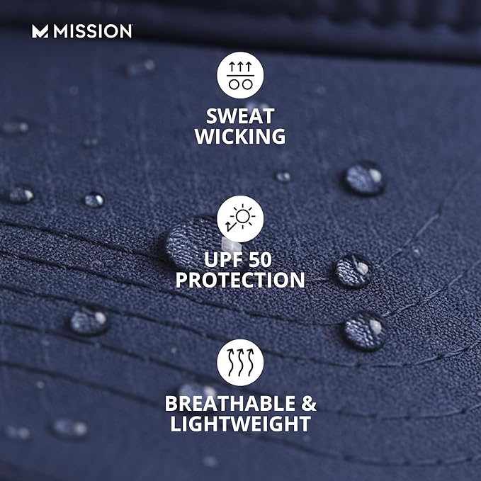 MISSION Cooling UPF Performance Hat - Unisex One Size Cap for Workouts, Golf & Running - Sweat & Water Activated Technology