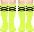 Sarfel Kids Soccer Socks Toddler Soccer Socks Girls Boys Soccer Socks Kids Tube Socks with Stripes Toddler Knee High Socks