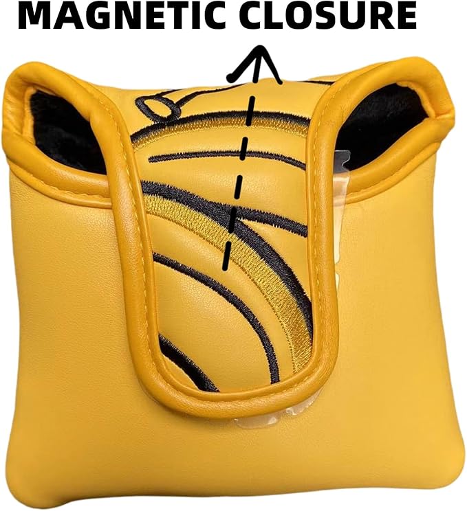 Golf Mallet Putter Head Cover Headcovers Fruit Style Golf Square Mallet Putter Cover with Magnetic Closure - Premium Golf Club Covers Accessories for Men