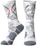 ChalkTalkSPORTS Baseball Socks - Performance Socks for Baseball Players - Crossed Bats - Youth and Adult Sizes
