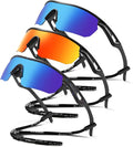 Kids Sunglasses Youth Baseball Sunglasses for Boys Girls 3-12 Polarized Softball Sports Goggles UV Protection