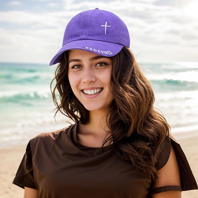 Cross Jesus Hat with Gifts Box, Embroidered Religious Baseball Cap, Christian Gifts for Men Women