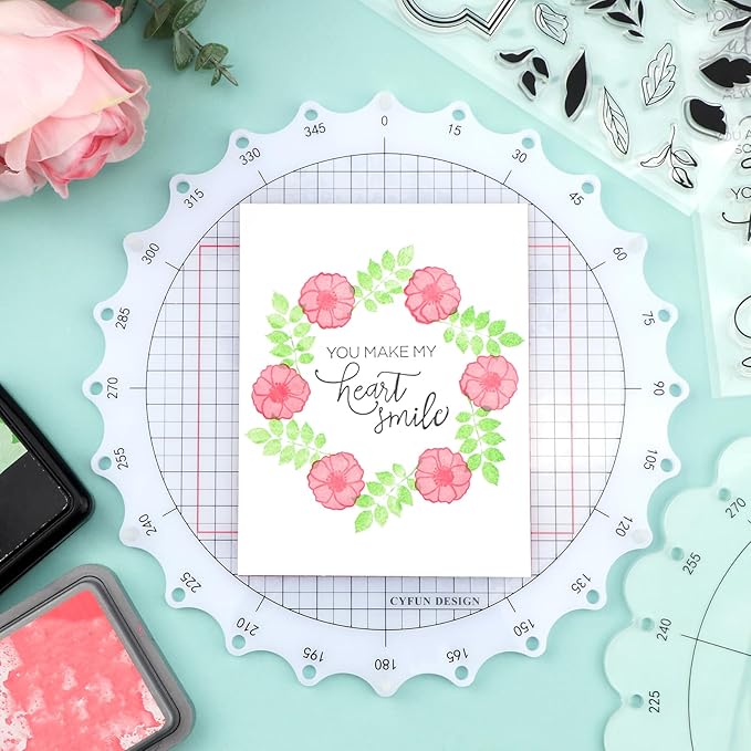 CYFUN DESIGN 9.5inch/24cm Rotating Stamping Platform Stamp & Spin Tool - Image 6