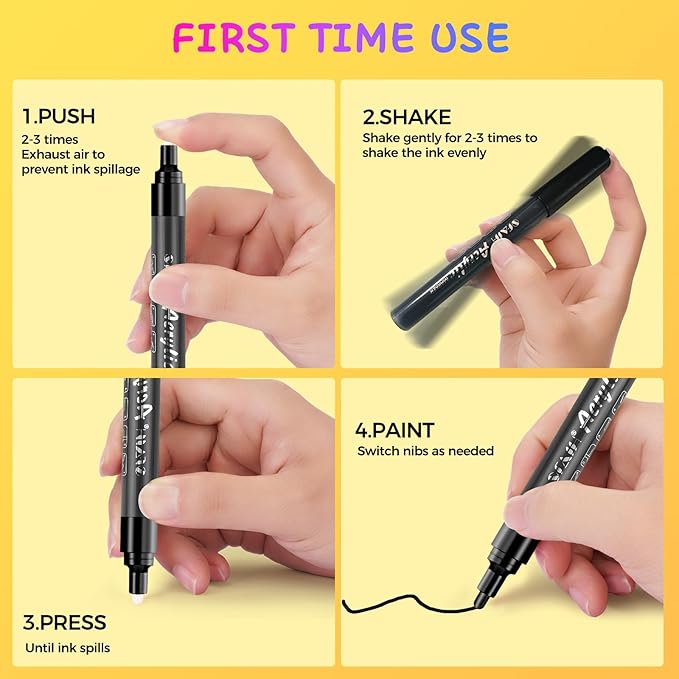 SFAIH Acrylic Black Paint Pens - Image 6