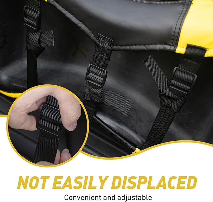 NOKINS Golf Cart Diamond Seat Covers Kit, Fit for Yamaha Drive/Drive 2 OEM Standard Front Seat Cushion, Golf Cart Vinyl Seat Cover, No Nails Required (Yellow and Black)