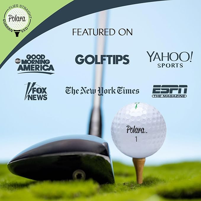 Polara Self-Correcting Golf Balls – High-Performance Golf Balls with Soft Feel, Anti-Slice & Hook Correction, Exceeds USGA Limits, Dimple Design for Maximum Distance, Golf Accessories for Men & Women