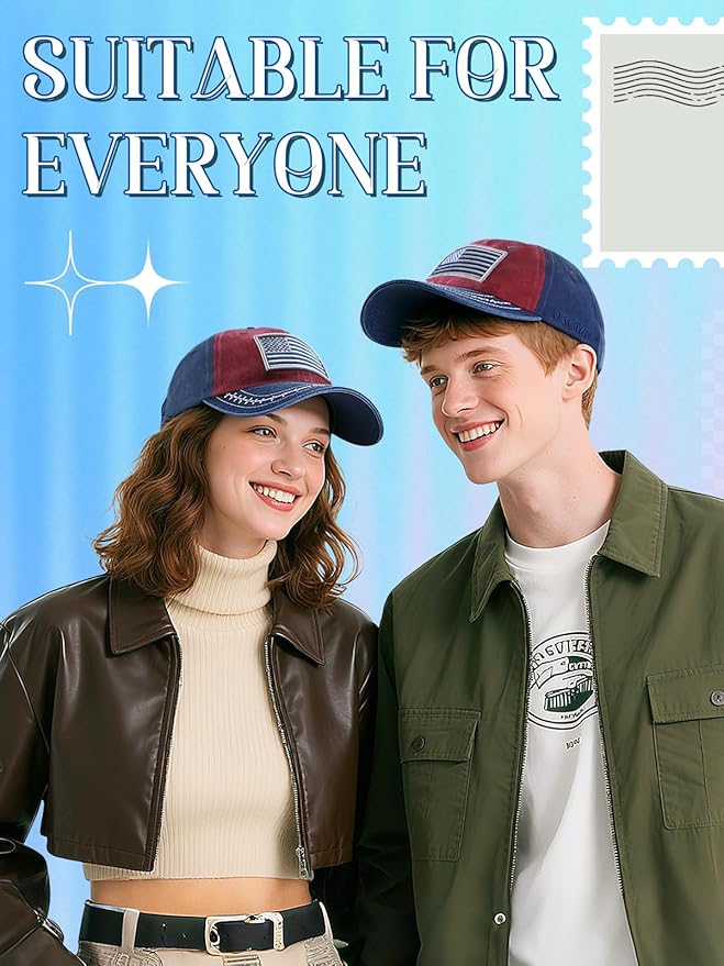 Biggun Trendy Embroidered Baseball Cap for Girls Women Men - Adjustable Soft Breathable Hats for Casual Wear