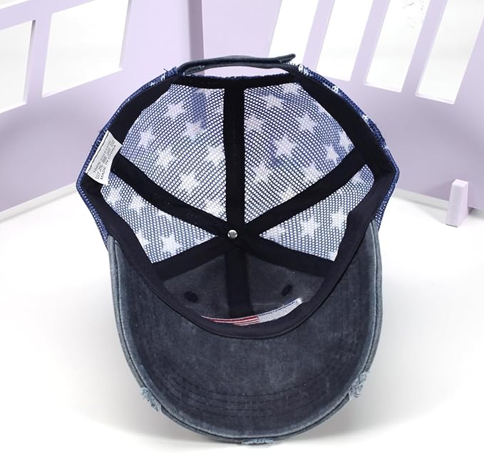 American Flag Hats Love Breast Cancer Adjustable Rhinestone Baseball Cap USA Patriotic Embroidered Baseball Trucker Hat