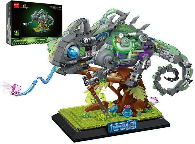 JMBricklayer Adult Building Sets Mechanical Chameleon 70124, Cool Rainforest by JMBricklayer