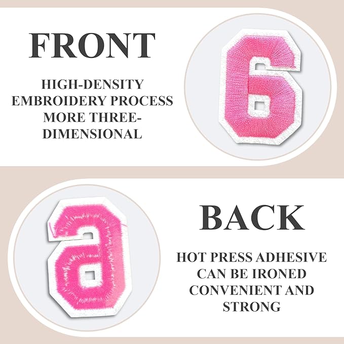 Number Iron On Patches, Numbers 0-9 Embroidery Applique Patch, DIY Decorative - Image 3