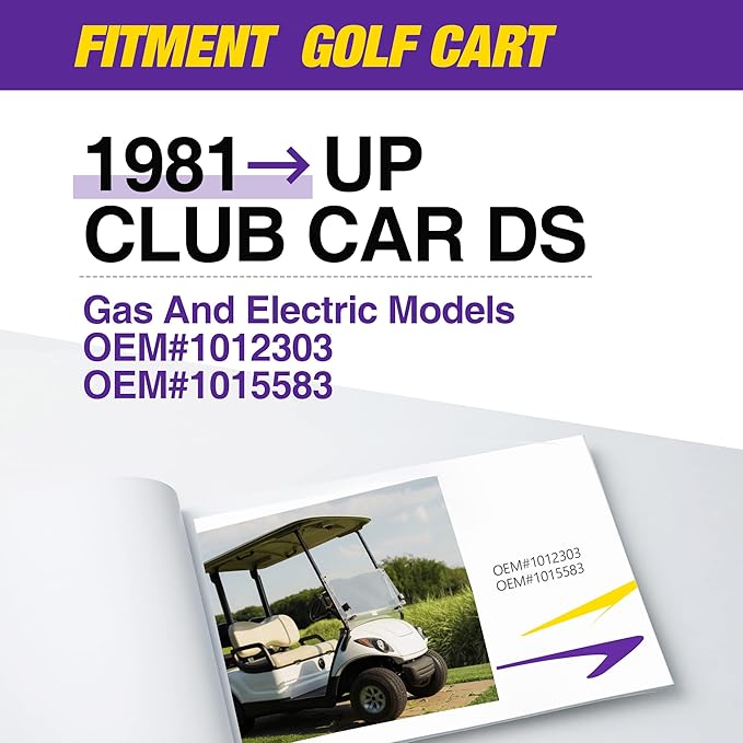 Club Car DS Front & Rear Leaf Spring Bushing Kit, Golf Cart Leaf Spring Polyurethane Bushing and Sleeves for 1981-Up DS, Upgraded Red GolfCart Suspension Shackle Parts OE Replaces 1012303 1015583