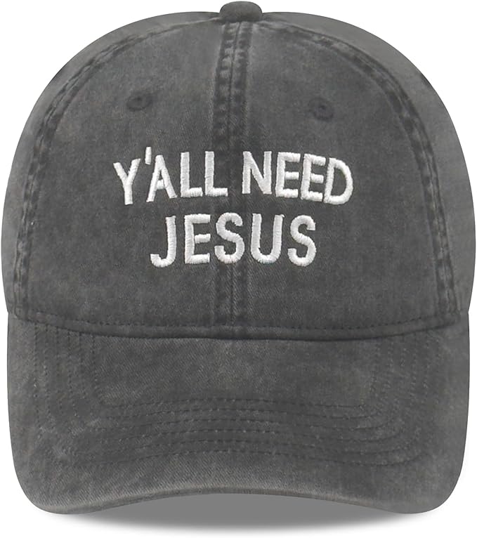 Faith Christian Patriotic Embroidered Baseball Cap, Vintage Cotton Dad Hat for Men Women, Birthday