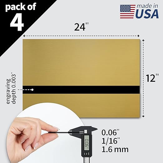 Trotec | Metallic Looking Acrylic Sheet | 12"x24"x1/16, Name Plate | USA Made - Image 2