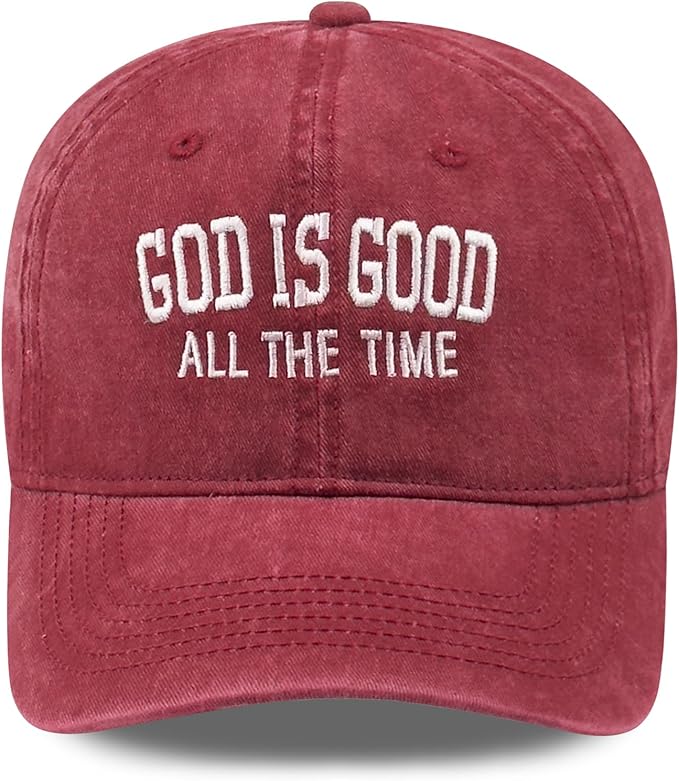 Faith Christian Patriotic Embroidered Baseball Cap, Vintage Cotton Dad Hat for Men Women, Birthday