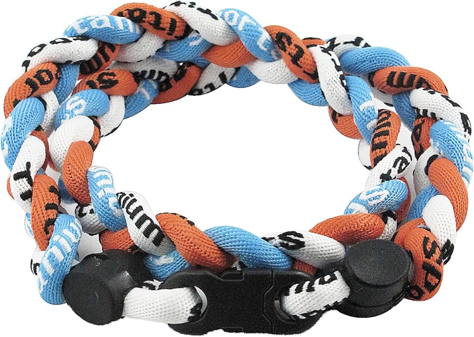 MapofBeauty 18 Inch Sport Three Colors Three Braided Rope Tornado Necklace
