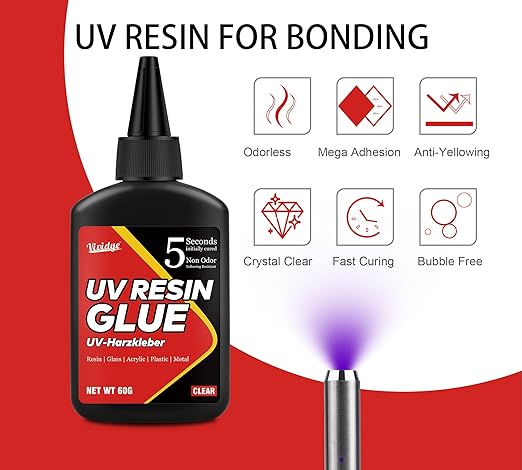 UV Resin Kit with Light - 60g UV Resin with Rechargeable Flashlight - Image 2