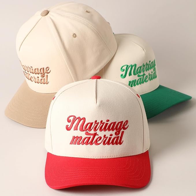 MIRMARU Two-Tone Vintage Canvas Trucker Hats for Men & Women, Adjustable Size Baseball Caps with Trendy Embroidered Design