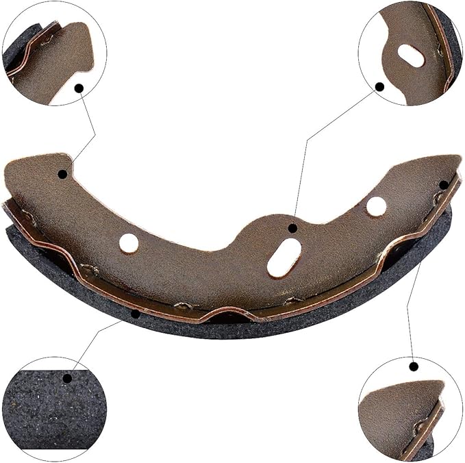 Roykaw EZGO Brake Shoes Pads and Spring Kit Compatible with1996-Up TXT/ST350/Workhorse and Yamaha 1993-Up G14, G16, G19-G22 Golf Cart Models Replaces # 27943G01, 70794G01, 70795G01