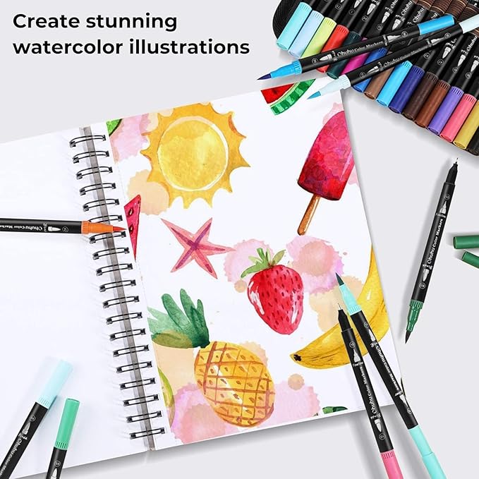 Ohuhu Markers for Adult Coloring Books No bleeding 60 Colors Coloring Markers - Image 5