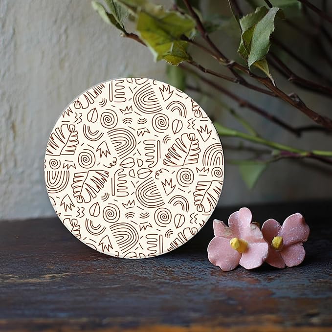 CHGCRAFT Bohemian Graphics Polymer Clay Texture Sheets Doodle Style Silicone - Image 5