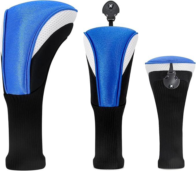 Wood Headcover Golf Club Covers Driver Headcovers Nylon Head Covers Designed to Fit All Woods - 3/4/5/6 Pack/Set Golf Accessories Suitable for Men and Women