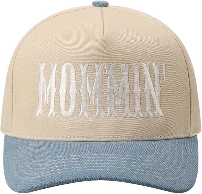 MIRMARU Two-Tone Vintage Canvas Trucker Hats for Men & Women, Adjustable Size Baseball Caps with Trendy Embroidered Design