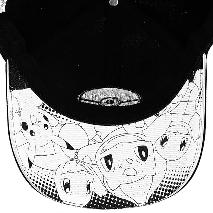 Bioworld Pokemon Holographic Pokeball Men's Elie Flex Black Baseball Cap