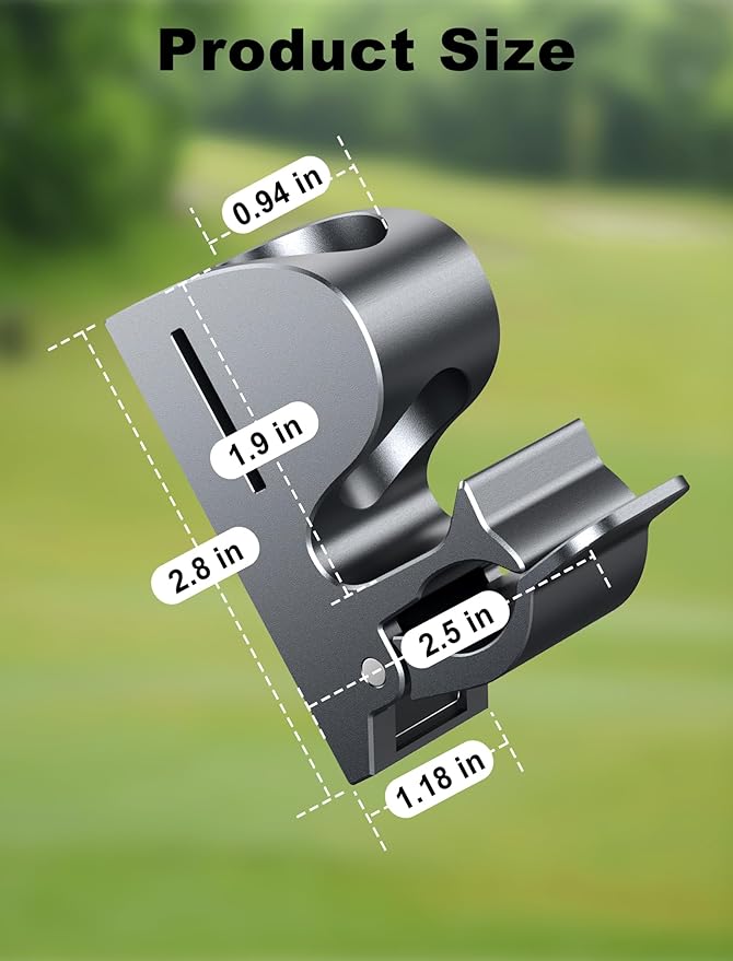 Magnetic Holder Clip for Golf Cart, Aluminum Alloy Stand Clip Holder Fit for 30-70 Rings, Golf Cart Accessories, Golf Gift for Men or Women