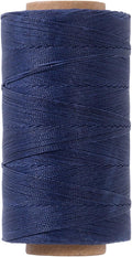 Round Waxed Polyester Thread 0.55mm, 440 Yards, Dark Blue, Stiff 3 Ply Leather by Wearecommittedtohelpingpeoplecreatebeautifuluniqueandpersonalizedhandcraftedcreations